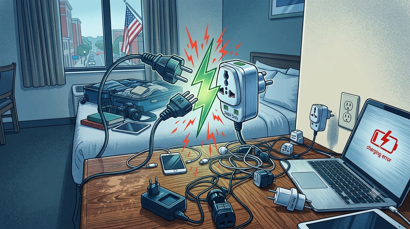 Enchufes en USA: por qué tu cargador anda pero la pava eléctrica no