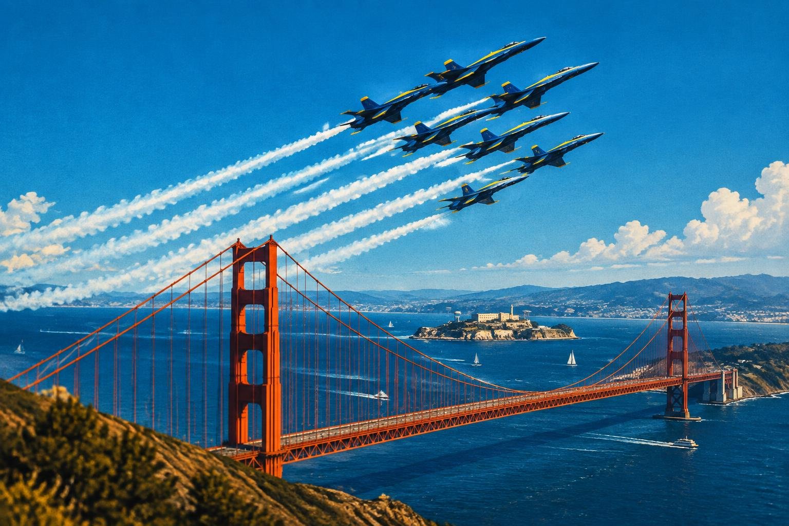 Fleet Week en San Francisco: la vuelta de los Blue Angels sobre la bahía